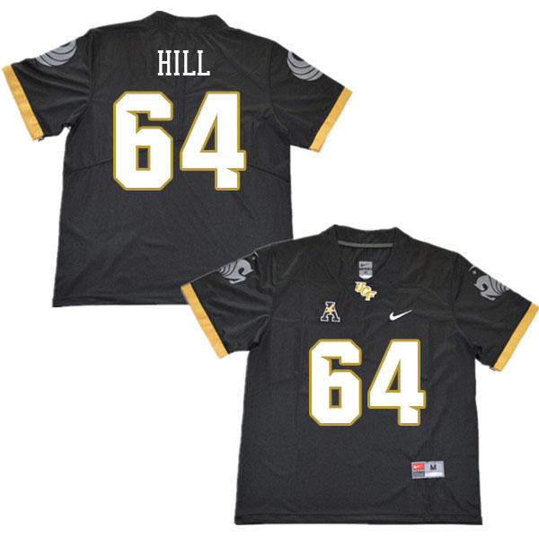 Youth #64 Shaheem Hill UCF Knights College Football Jerseys Stitched Sale-Black